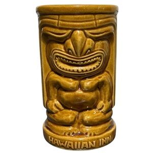 Hawaiian Inn Tiki Leilani Orchids of Hawaii Japan R91H Vintage Glazed Bar Cup